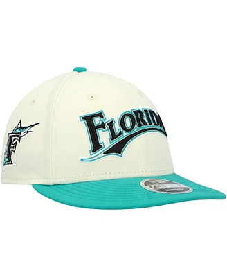 Men's New Era x Felt Cream Florida Marlins Low Profile 9FIFTY Snapback Hat