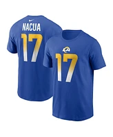 Men's Nike Puka Nacua Royal Los Angeles Rams Player Name and Number T-shirt