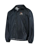 Men's Navy Denver Broncos Coaches Classic Raglan Full-Snap Windbreaker Jacket