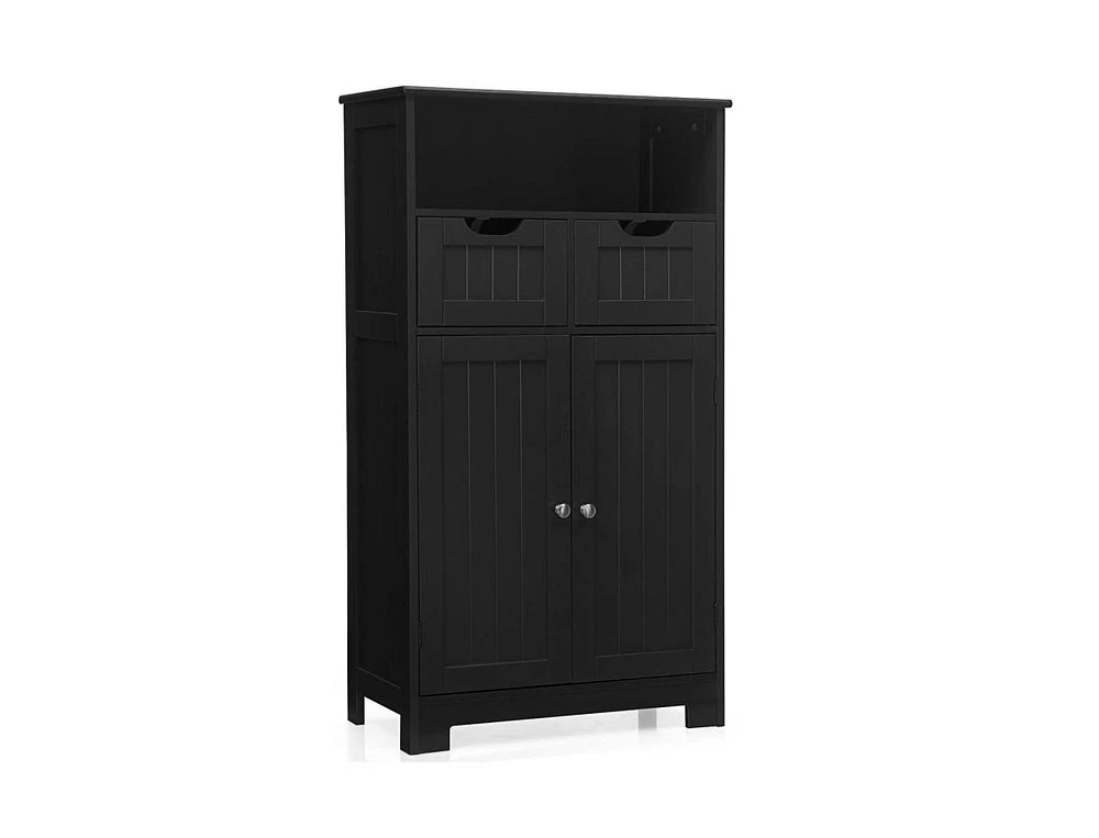 Bathroom Wooden Side Cabinet with 2 Drawers and Doors