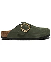 Birkenstock Women's Boston Big Buckle Nubuck Leather Clogs from Finish Line