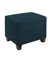 Convenience Concepts 21.75" Faux Linen Madison Storage Ottoman