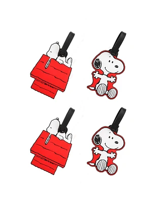 Peanuts Snoopy Luggage Tag Snoopy Pvc Travel Tags Gifts - Set of 4