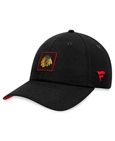 Men's Fanatics Black Chicago Blackhawks Authentic Pro Rink Adjustable Hat