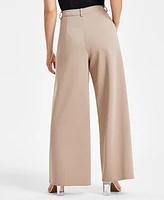 Bar Iii Petite Seamed Wide-Leg Ponte Pants, Created for Macy's