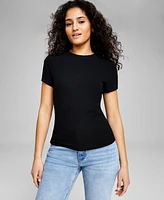 And Now This Women's Ribbed Crewneck Short-Sleeve T-Shirt