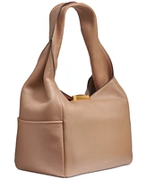 Donna Karan Amagansett Soft-Rolled Leather Shoulder with Sculpted Magnet Closure