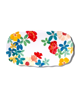 TarHong Audrey Floral Long Platter, 14.3"