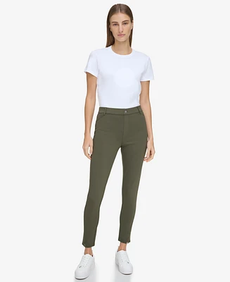 Andrew Marc Sport Women's Pull On Ponte Pants with Twisted Seams