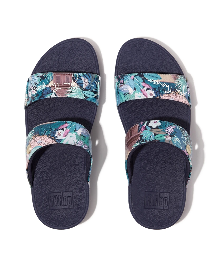 FitFlop Women's Lulu X Jim Thompson Leather Slides