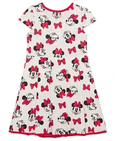 Disney Toddler Girls Happy Minnie Bow Short Sleeve Dress