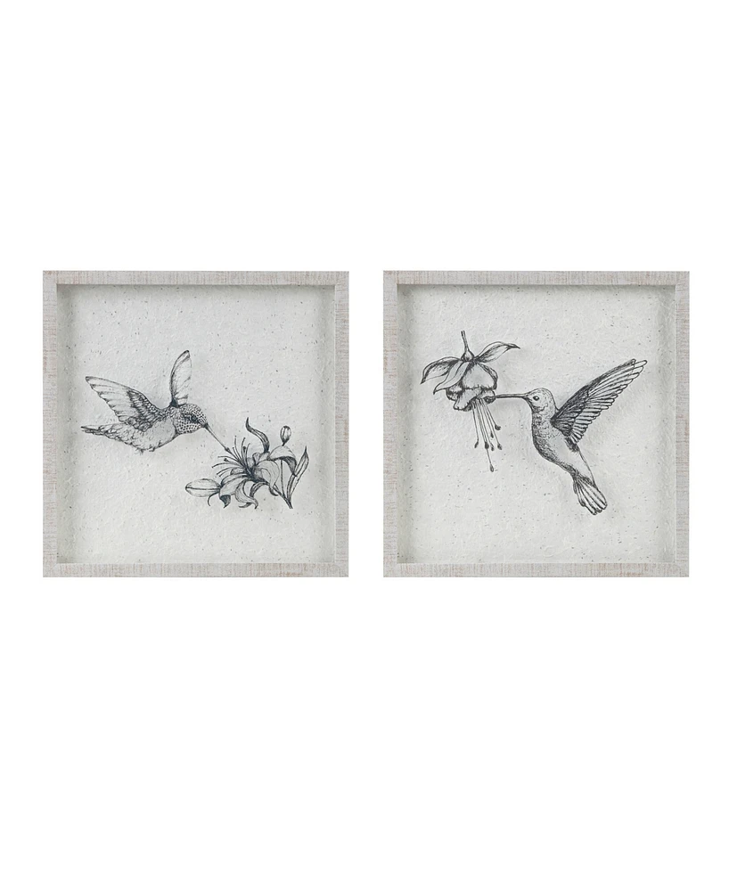 Urban Habitat Humming Birds 2-Pc. Framed Graphics Wall Art Set