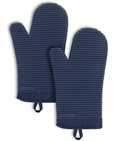 KitchenAid Ribbed Soft Silicone Oven Mitt 2-Pack Set, 7.5" x 13"