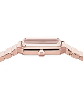 Salvatore Ferragamo Women's Swiss Rose Gold Ion Plated Stainless Steel Bracelet Watch 27x34mm