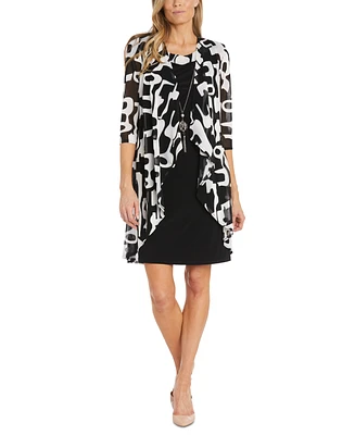 R & M Richards Women's 2-Pc. Printed Jacket Dress Set