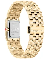 Women's Swiss Gold Ion Stainless Steel Bracelet Watch 19x30mm