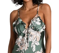 Midnight Bakery Women's Fiji Ruffled Open-Back Chemise