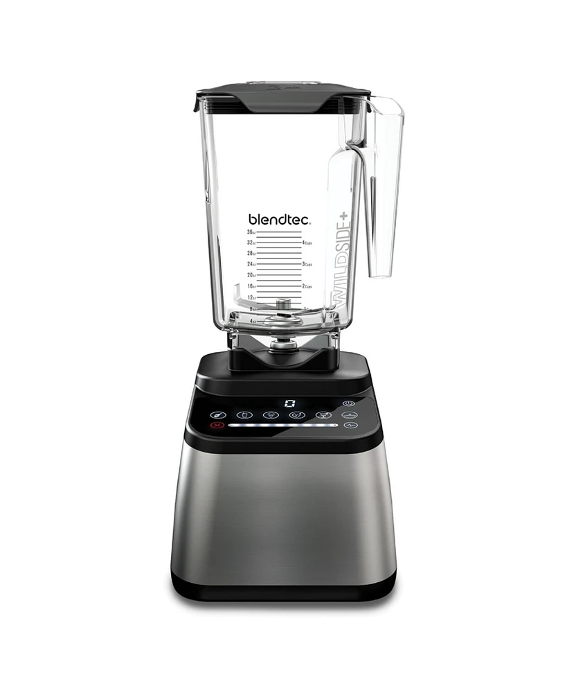 Blendtec Original Designer Series Blender and 90 Oz Wild Side+ Jar - Kitchen Blender Bundle - Stainless Steel