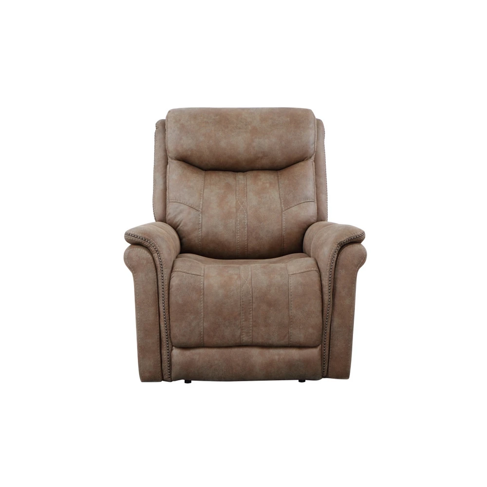 Luxurious Dual-Power Recliner - Warm Faux-Suede, Power Footrest, Power Headrest - Meticulous Craftsmanship, Built-In Usb Charging Port