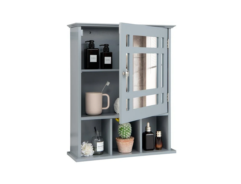 Wall Mounted and Mirrored Bathroom Cabinet