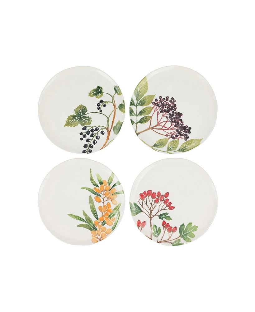 Vietri Foresta Primavera Assorted Salad Plates, Set of 4