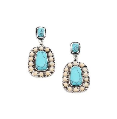 Sohi Women's Stone Drop Earrings
