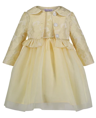 Blueberi Boulevard Toddler & Little Girls Fit-and-Flare Dress and Jacquard Crop Jacket Set