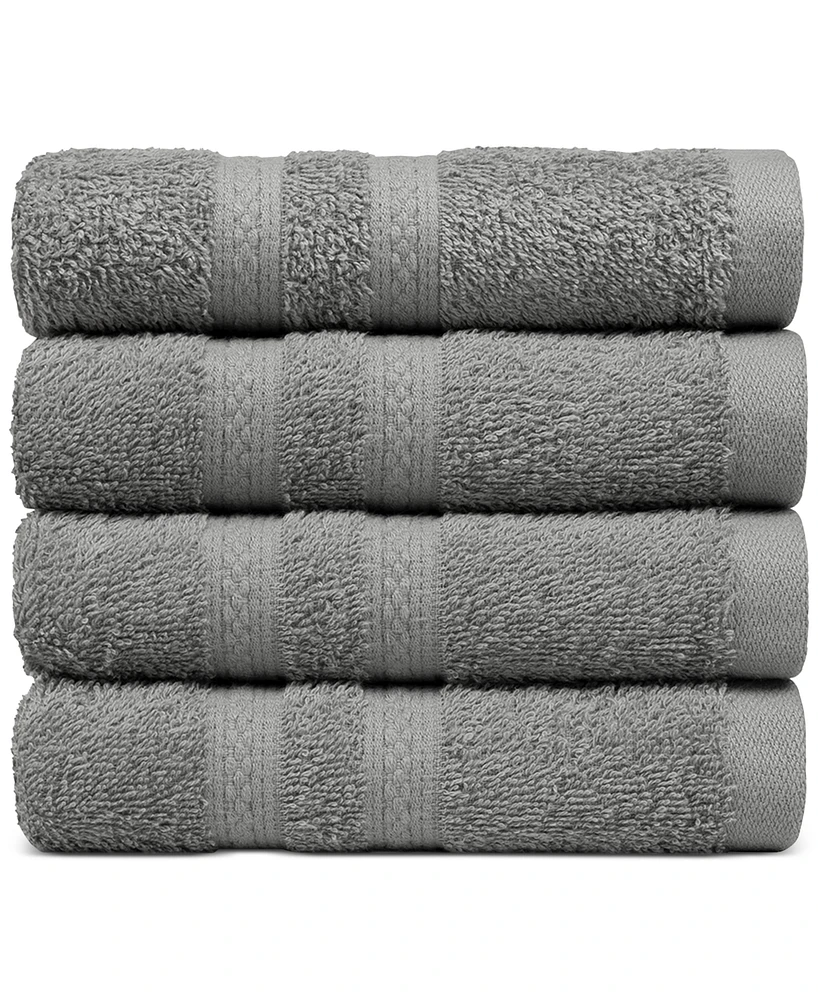 Everyday Home by Trident Supremely Soft 100% Cotton 4-Piece Hand Towel Set
