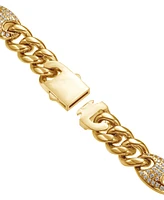 Blackjack Men's Cubic Zirconia Mariner & Curb Link Bracelet