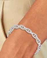 Cubic Zirconia Pave Mariner Link Chain Bracelet