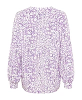 Olsen Long Sleeve Printed Tunic Blouse