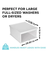 Ivation Wooden Laundry Pedestal for Washer & Dryer Universal Fit (2 Pack)