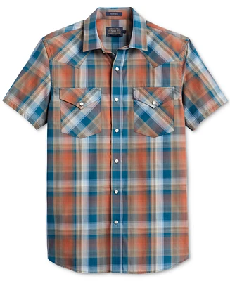 Pendleton Men's Frontier Plaid Short Sleeve Button-Front Shirt