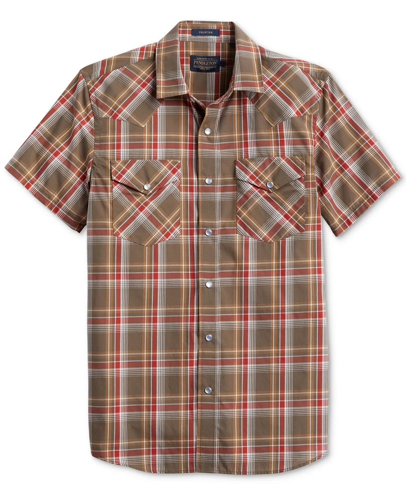 Pendleton Men's Frontier Plaid Short Sleeve Button-Front Shirt