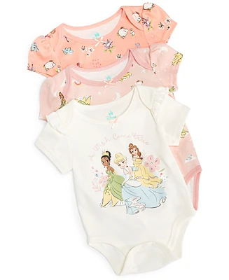 Disney Baby 3 Pack Princesses Bodysuits