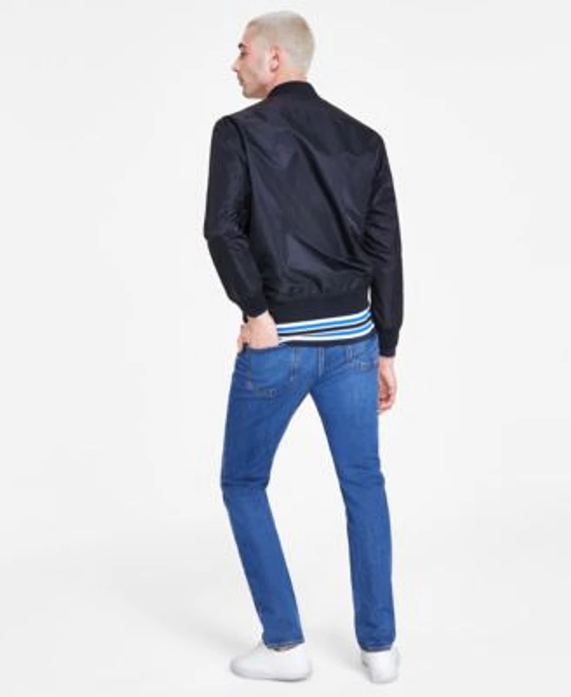 Hugo By Hugo Boss Mens Bomber Jacket Striped Long Sleeve T Shirt Slim Fit Jeans