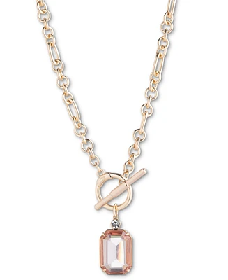Lauren Ralph Pave & Color Stone 17" Pendant Necklace