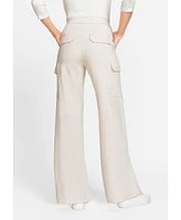 Olsen Anna Fit Wide Leg Jersey Knit Cargo Trouser Pant