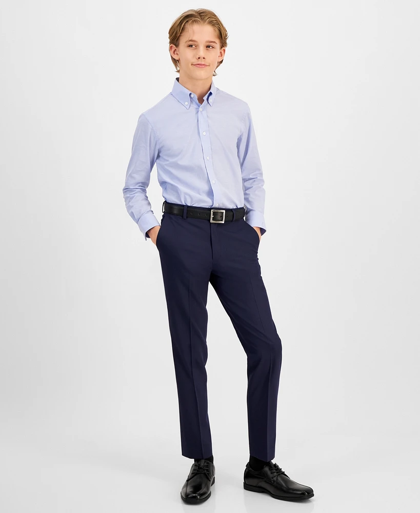 Big Boys Classic-Fit Solid Long-Sleeve Dress Shirt