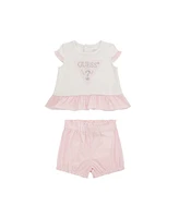 Guess Baby Girl Short Sleeve Shirt and Set