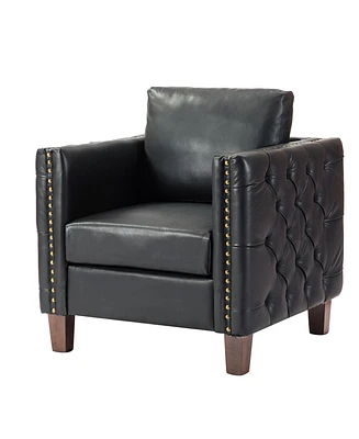 Thrust on Contemporary and Classic Upholstered Accent Chair with Tufted Arms