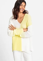 Olsen Women's 100% Cotton Long Sleeve Ombre Tunic Sweater