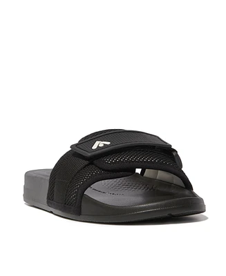 FitFlop Women's iQushion Adjustable W Resistant Knit Pool Slides