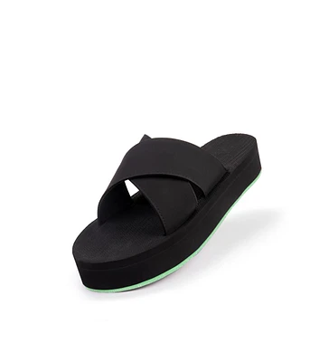 Indosole Women's Cross Platform Sandal with Sneaker Sole