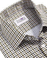 Tayion Collection Men's Slim-Fit Plaid Dress Shirt