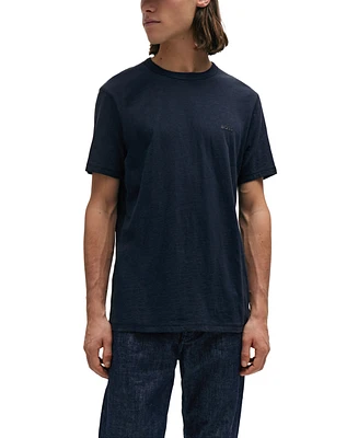 Boss by Hugo Men's Slub-Cotton Logo Detail T-Shirt