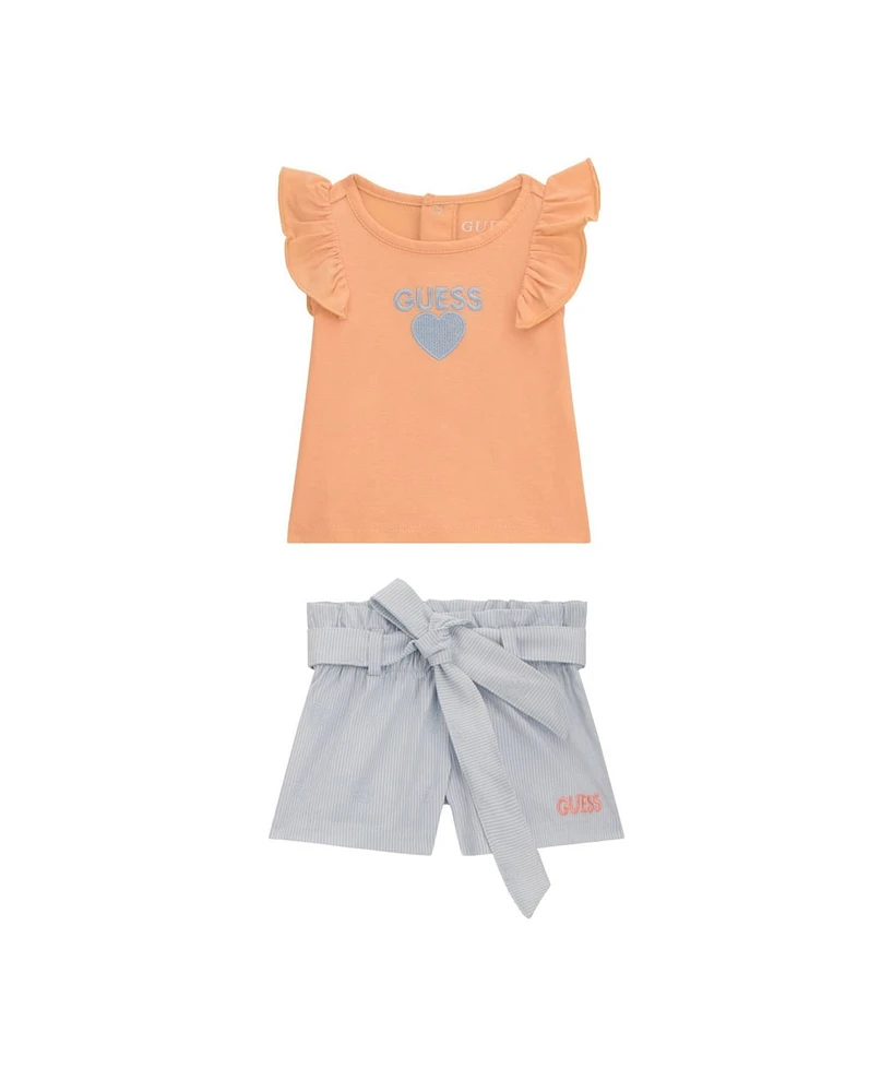 Guess Baby Girl Shirt and Short Set