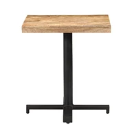 Bistro Table Square 27.6"x27.6"x29.5" Rough Mango Wood