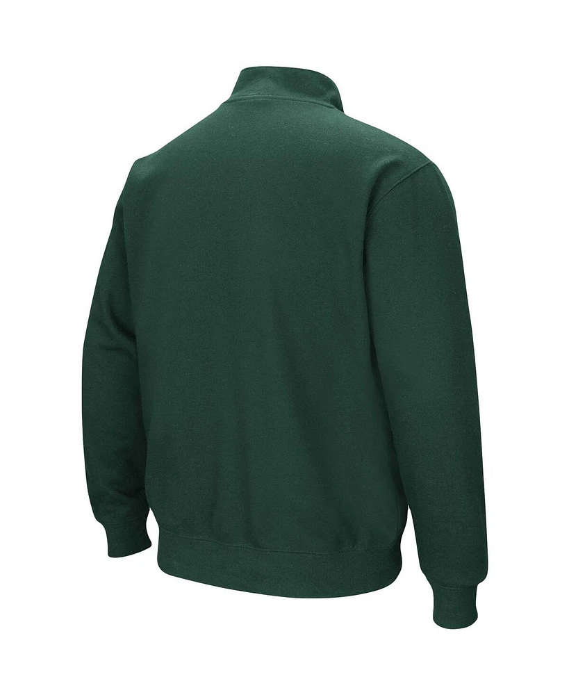 Men's Colosseum Green South Florida Bulls Tortugas Logo Quarter-Zip Jacket