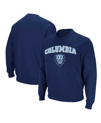 Men's Colosseum Navy Columbia University Arch & Logo Pullover Sweatshirt